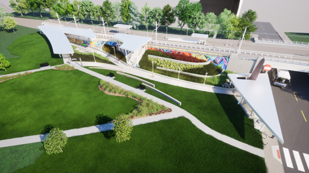 Cleveland RTA and Blue Line reconstruction